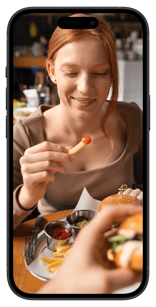 Girlfriend out to eat